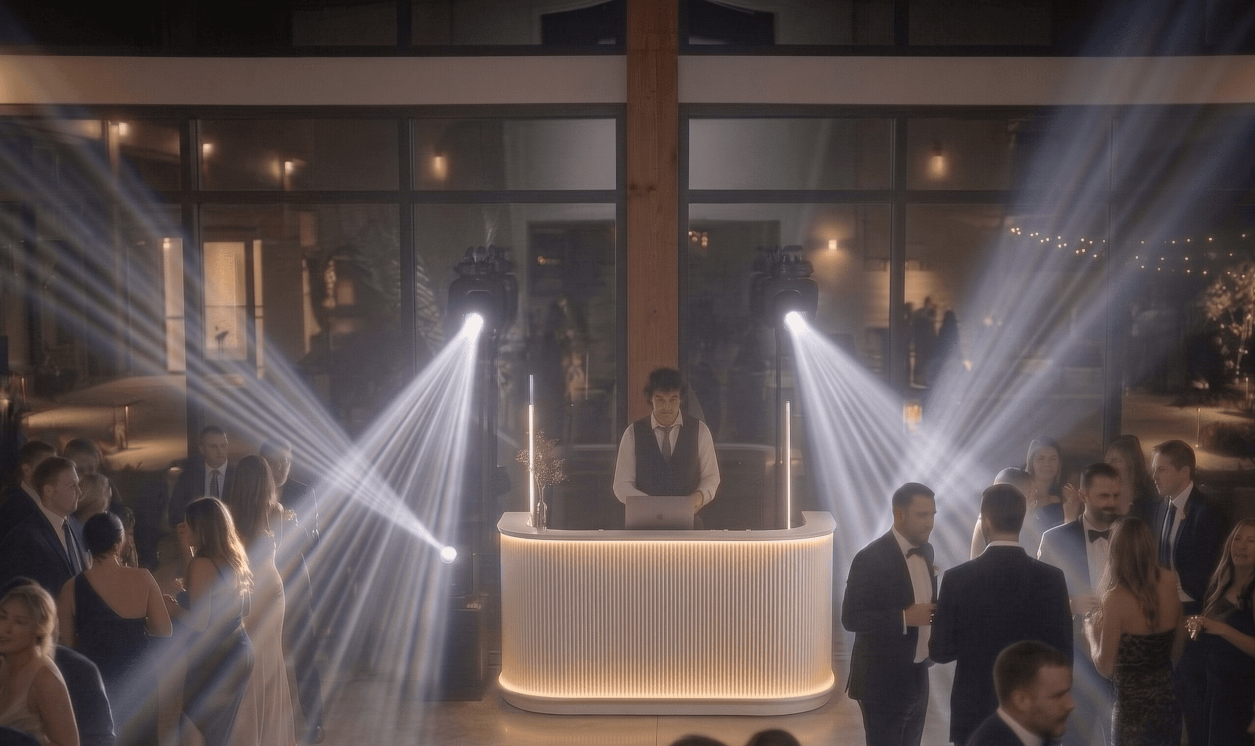 Dan performing as wedding DJ