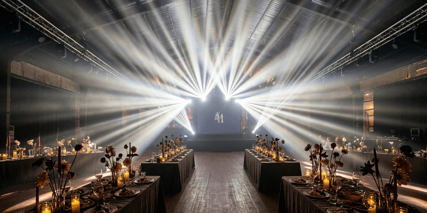 Starburst wedding lighting