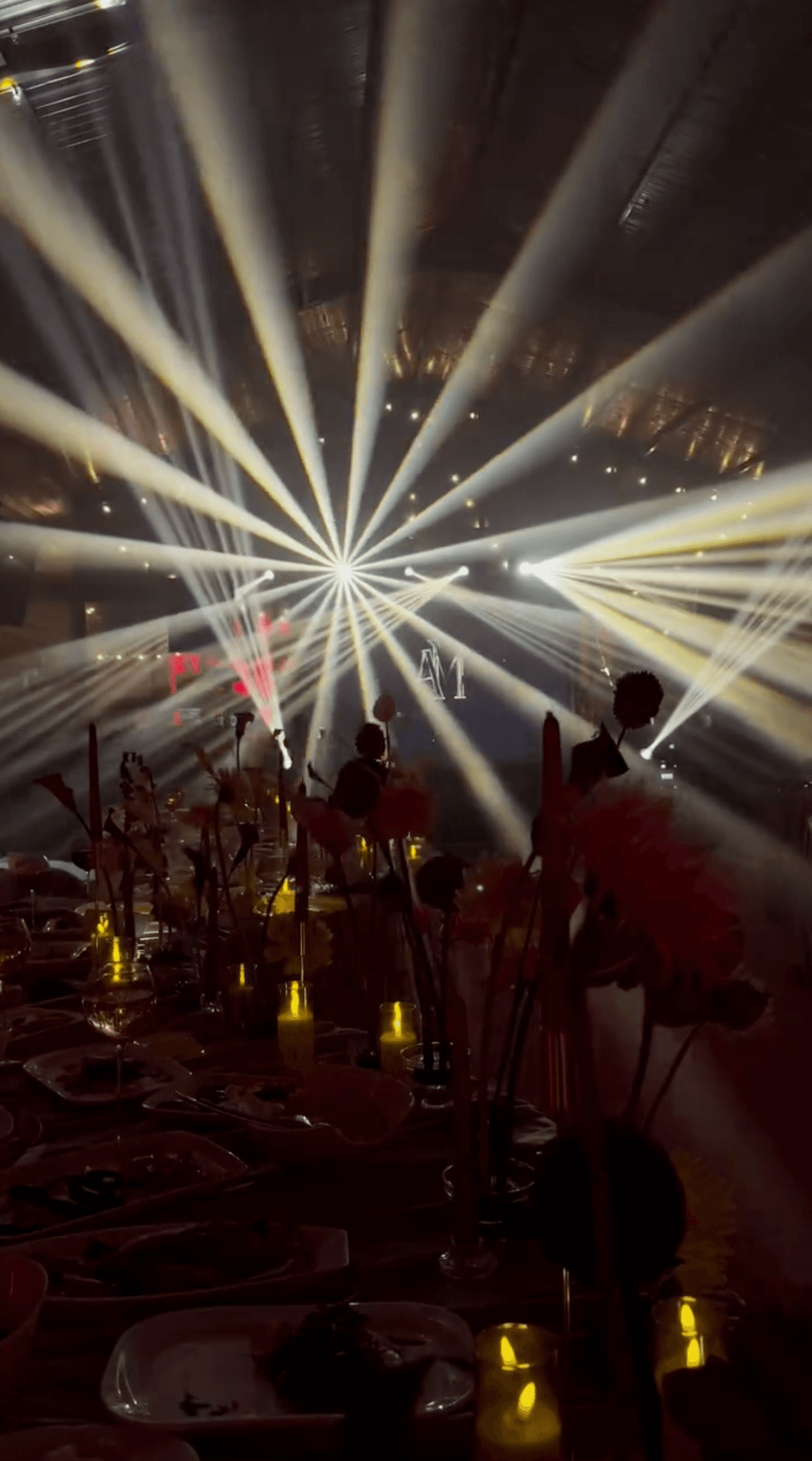 Starburst wedding lighting